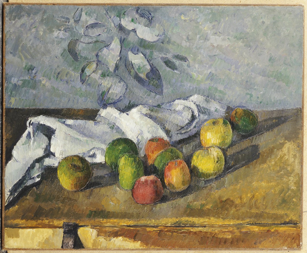 Äpplen och en servett av Paul Cézanne
