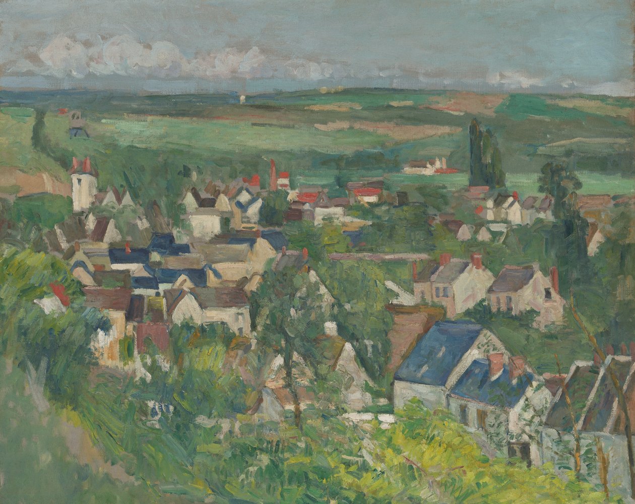 Auvers, Panoramautsikt av Paul Cézanne