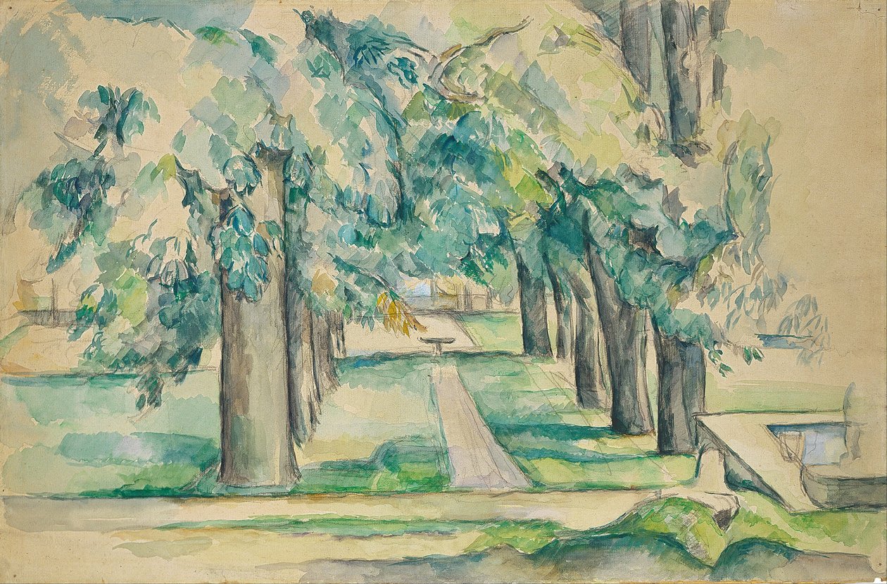 Avenue of Chestnut Trees vid Jas de Bouffan av Paul Cézanne