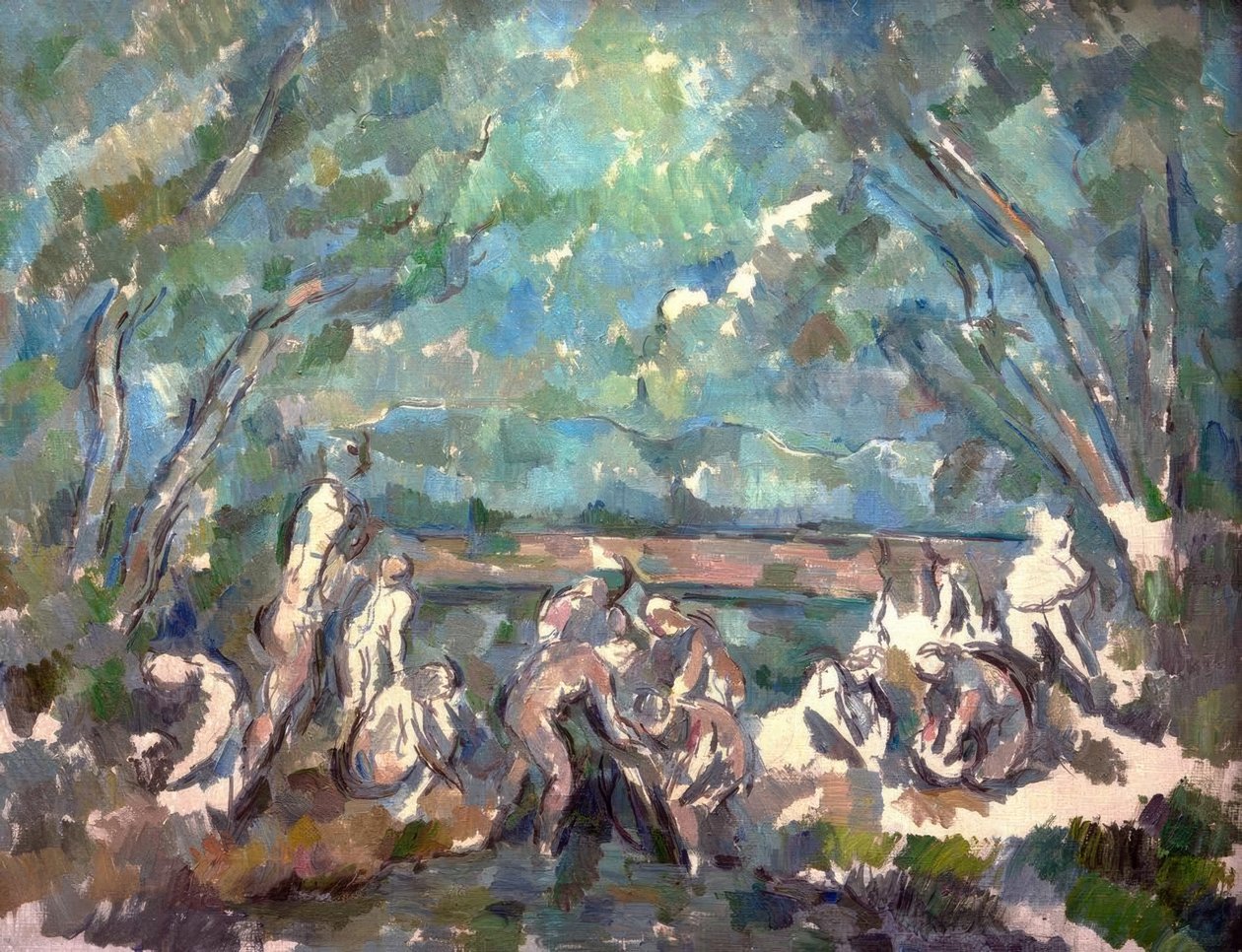 Badgäster av Paul Cézanne