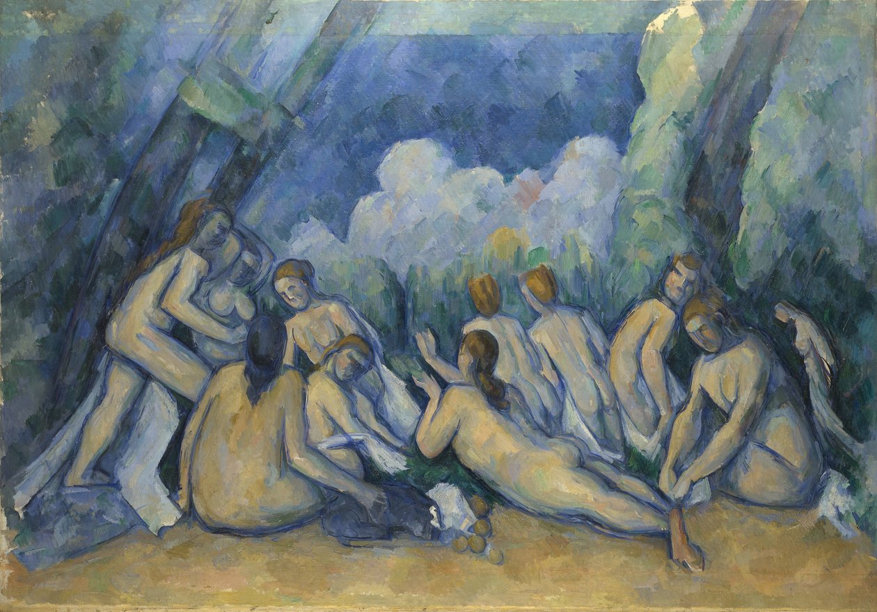 Badande De stora badarna, 1894-1905 av Paul Cézanne