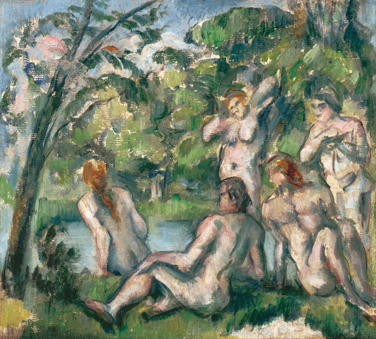 Badande av Cezanne, Paul (1839-1906) av Paul Cézanne