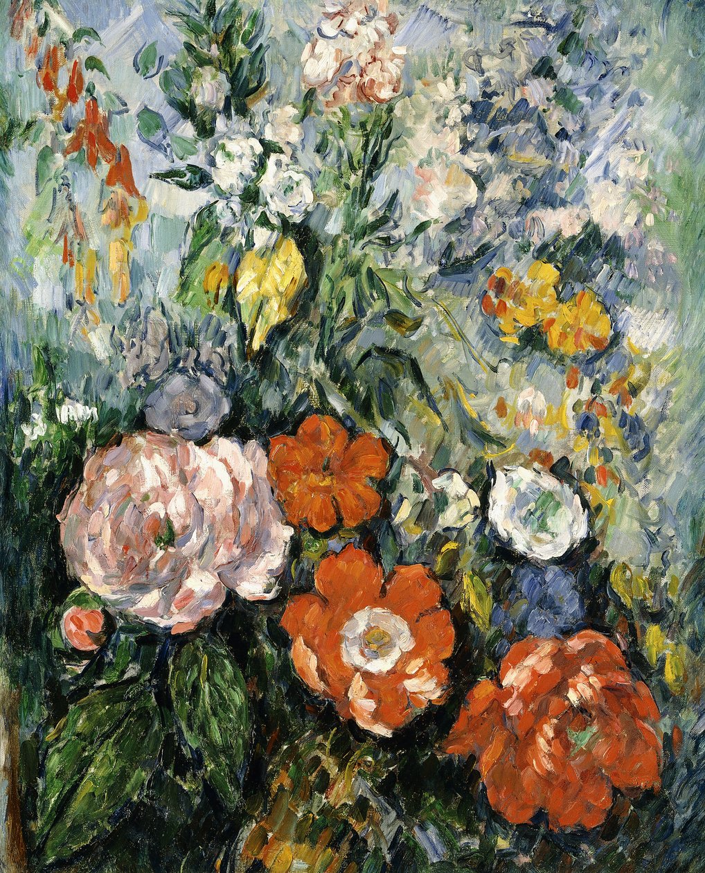 Bukett av blommor, 1879-1880 av Paul Cézanne