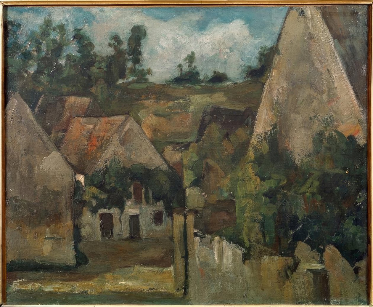 Korsning av rue Rémy i Auvers av Paul Cézanne