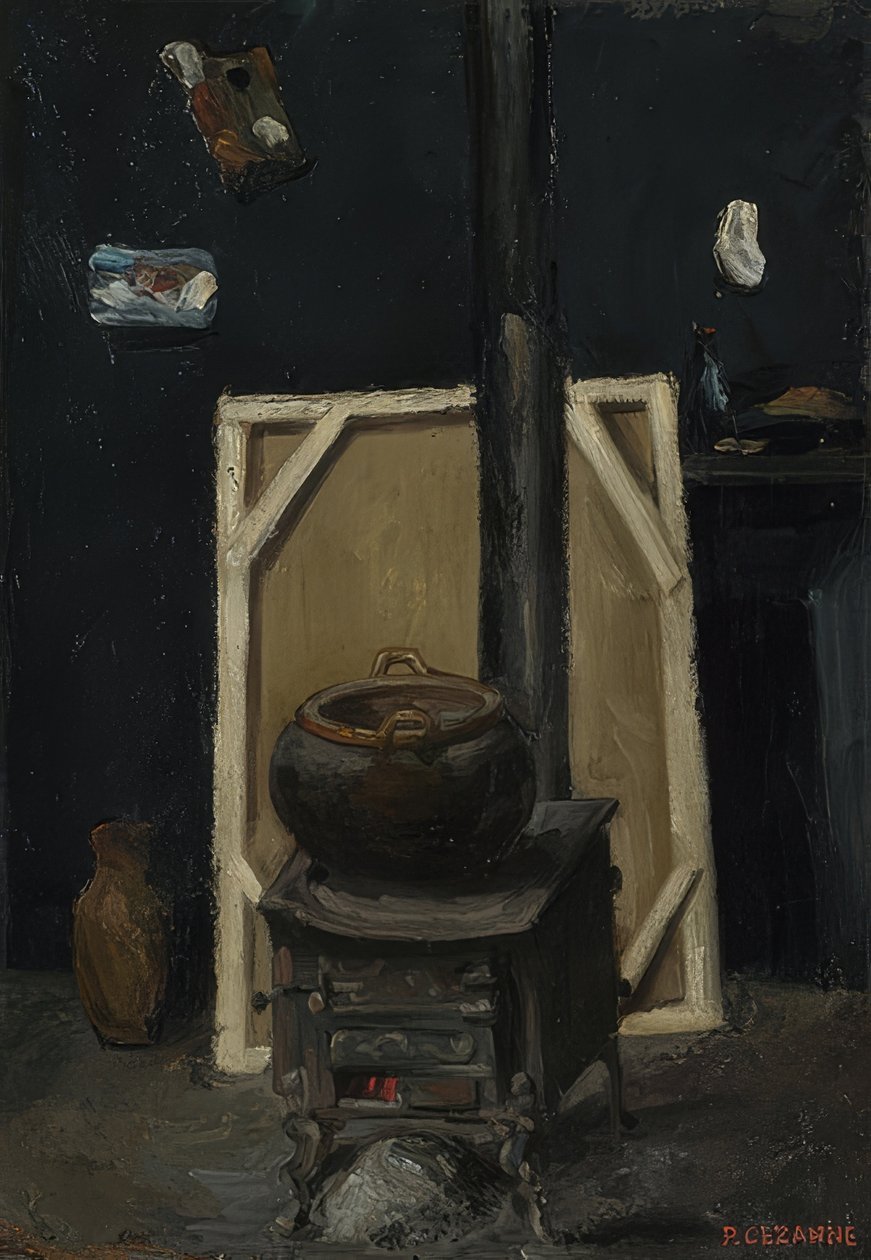 Spisen i studion. Omkring 1865 av Paul Cézanne