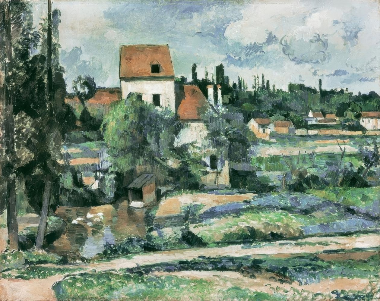 Bruket på Couleuvre nära Pontoise av Paul Cézanne