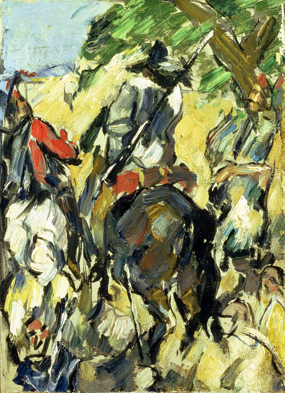 Don Quijote, Utsikt från baksidan, c.1875 av Paul Cézanne