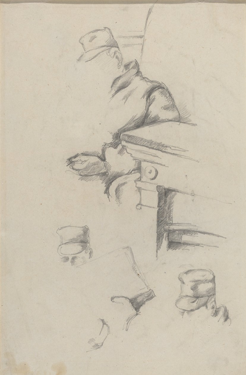Konstnärens far [verso] av Paul Cézanne