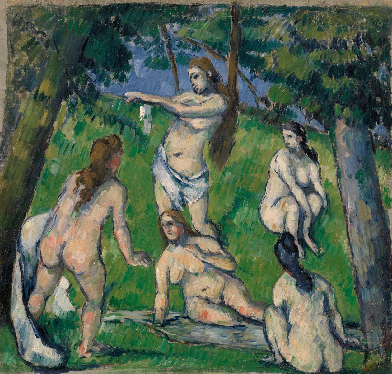 Fem badande av Paul Cézanne