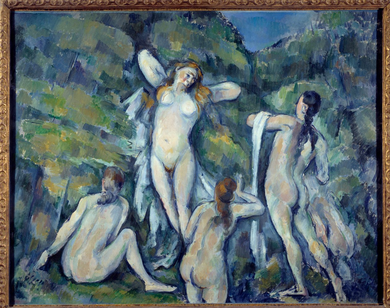 Fyra badande målning av Paul Cezanne (1839-1906) 1888 Köpenhamn, Carlberg Glyptotek av Paul Cézanne