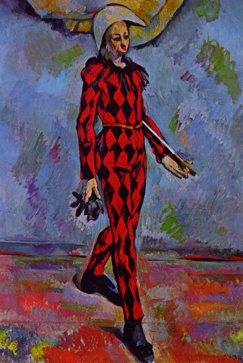 Franska: Arlequin Harlequin av Paul Cézanne