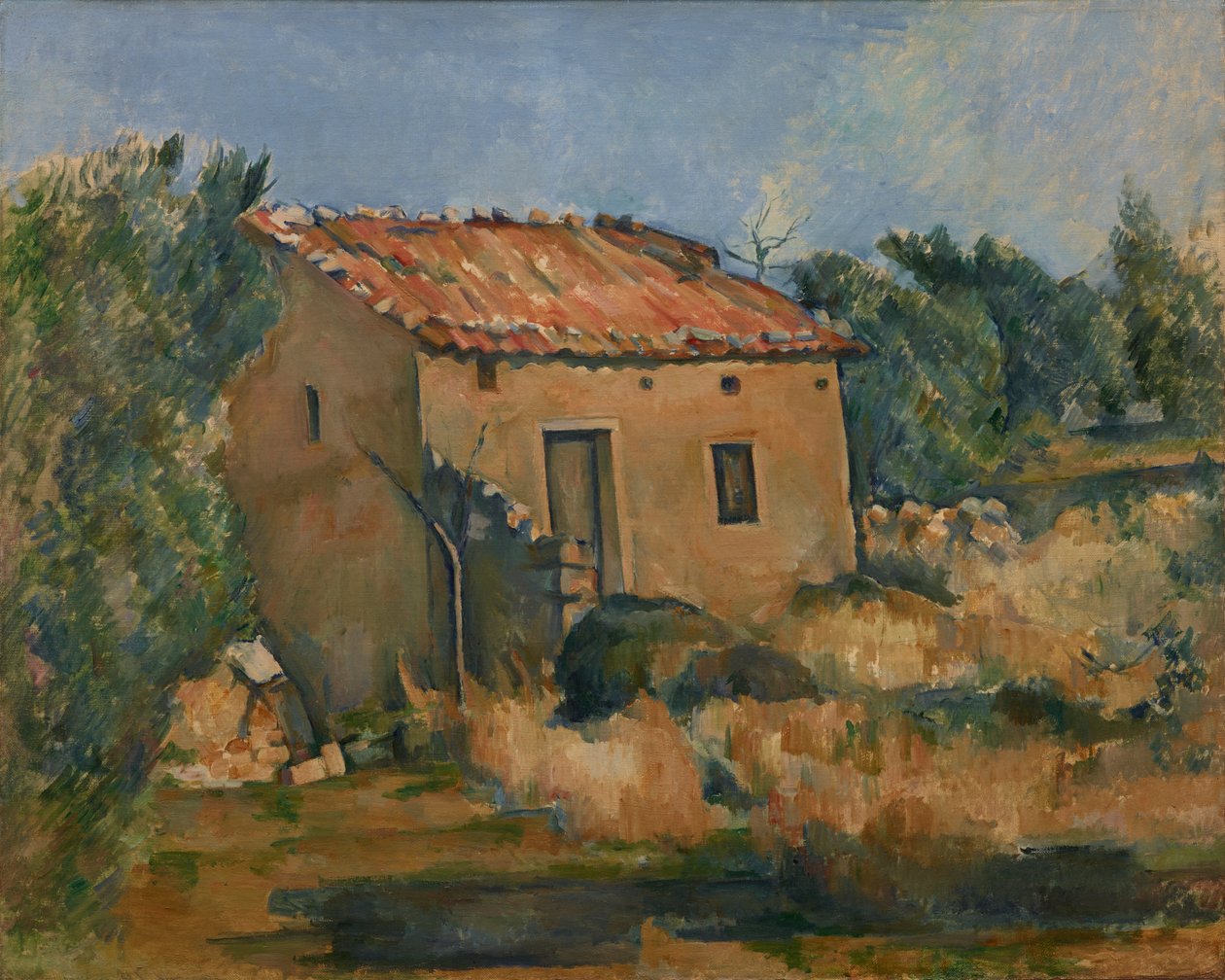 Franska: Maison dans la campagne aixoise Övergivet hus nära Aix-en-Provence av Paul Cézanne