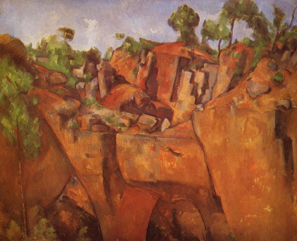 Tyska: Der Steinbruch Bibémus Bibémus-stenbrottet av Paul Cézanne