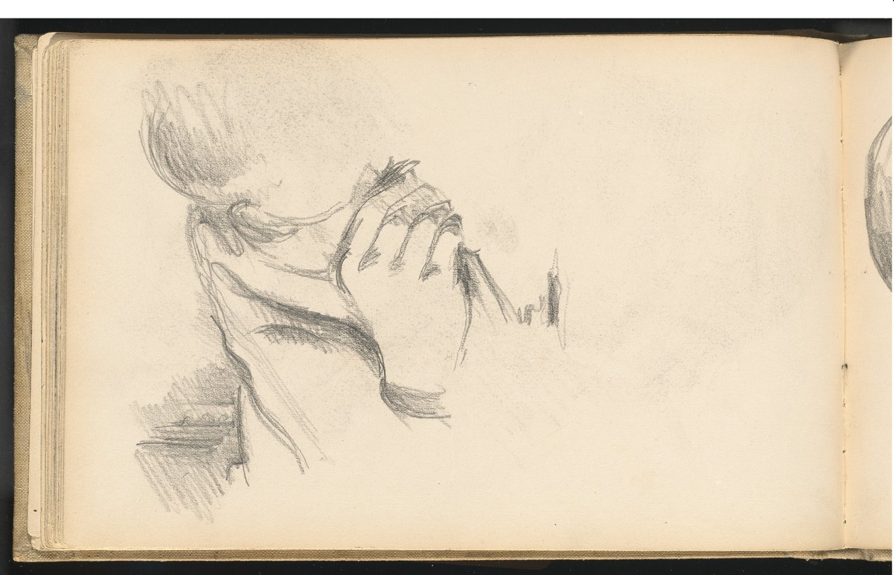 Hand och axel av en pojke av Paul Cézanne