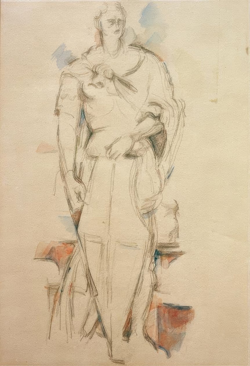 St George efter Donatello av Paul Cézanne