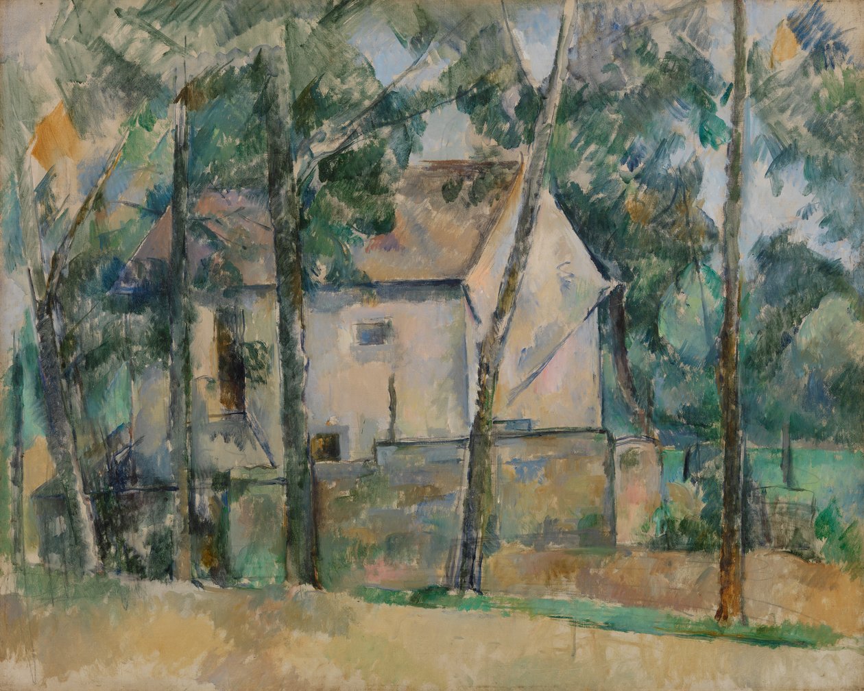 Hus och träd av Paul Cézanne