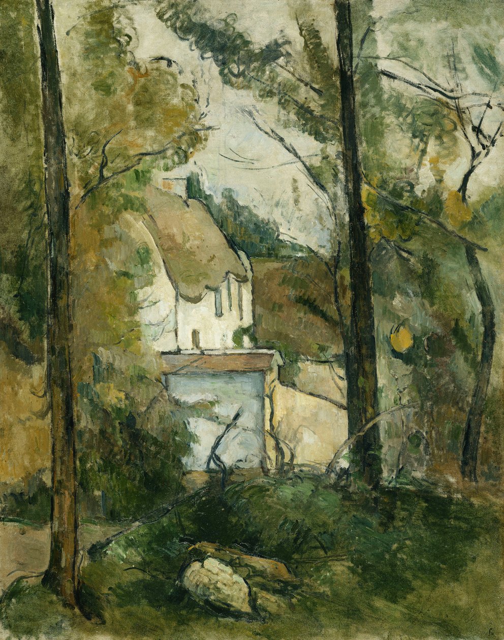 Hus i träden, Auvers; House In The Trees, Auvers, 1879 av Paul Cézanne