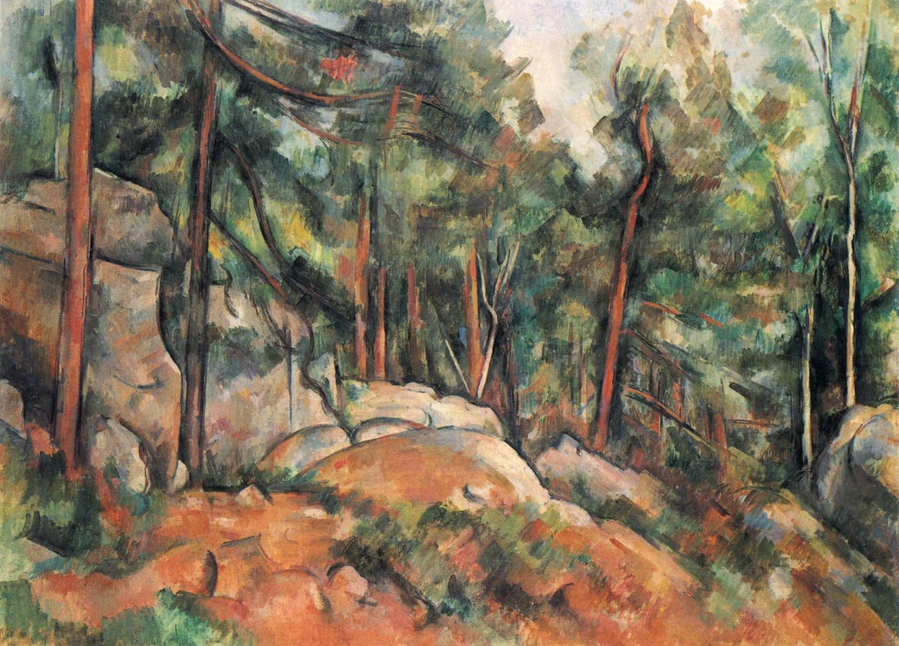 Skogens interiör av Paul Cézanne