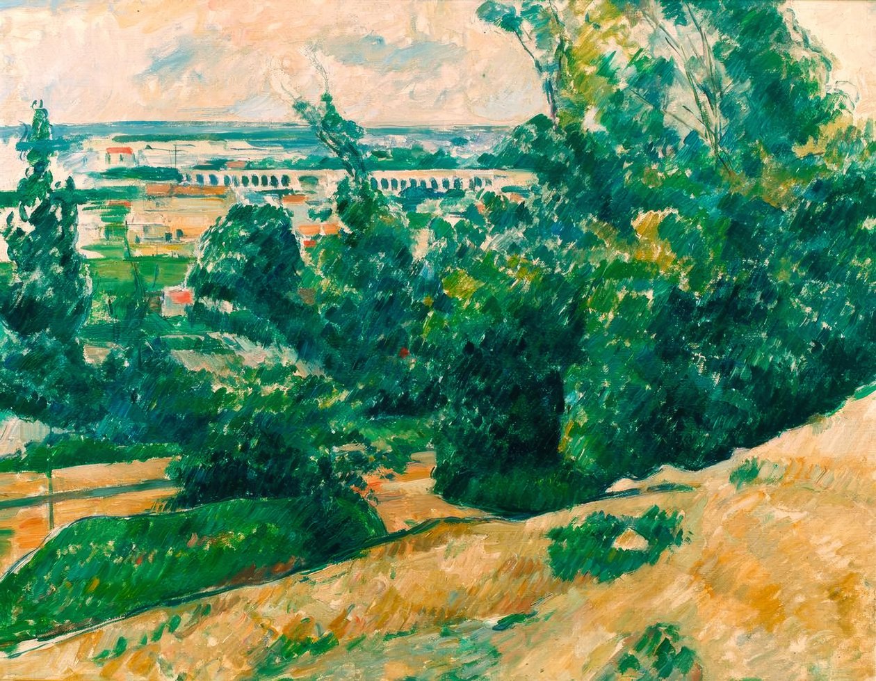 Verdonkanalens akvedukt norr om Aixen-Provence av Paul Cézanne
