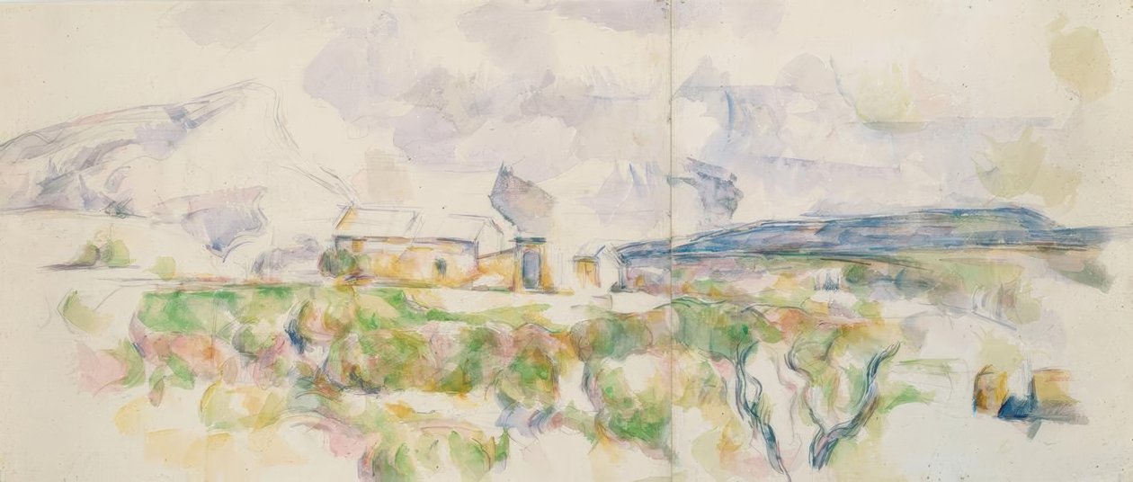 Berget Sainte-Victoire sett från Lauves av Paul Cézanne