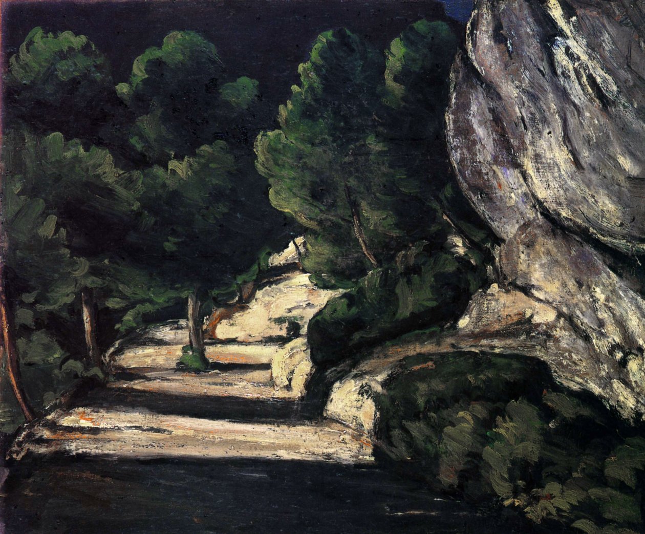 Den skogsbruksbaserade vägen av Paul Cézanne