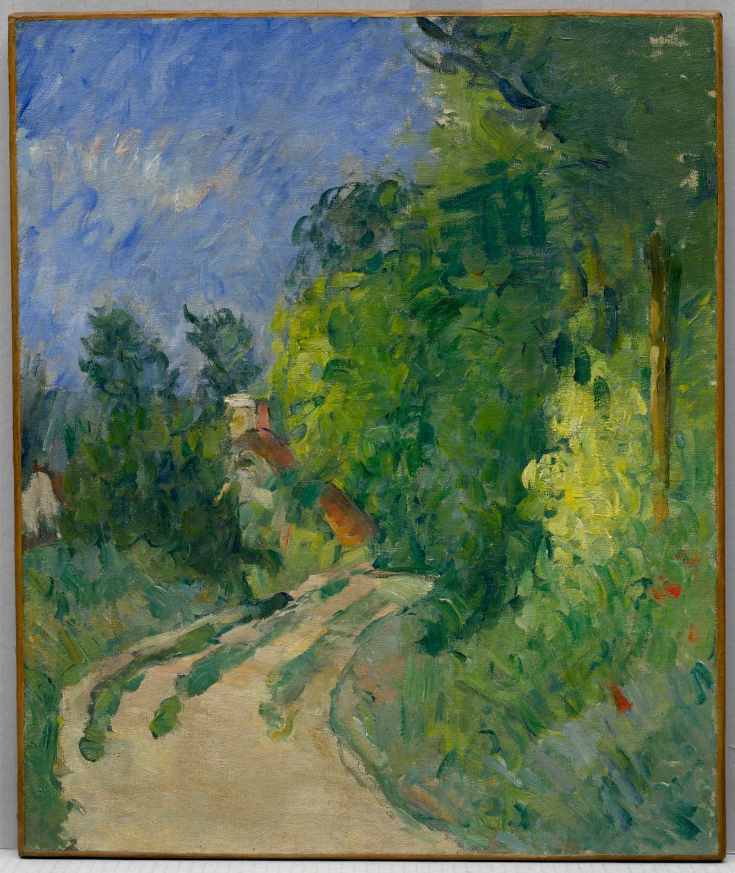 La Route Tournante i undervegetationen av Paul Cézanne