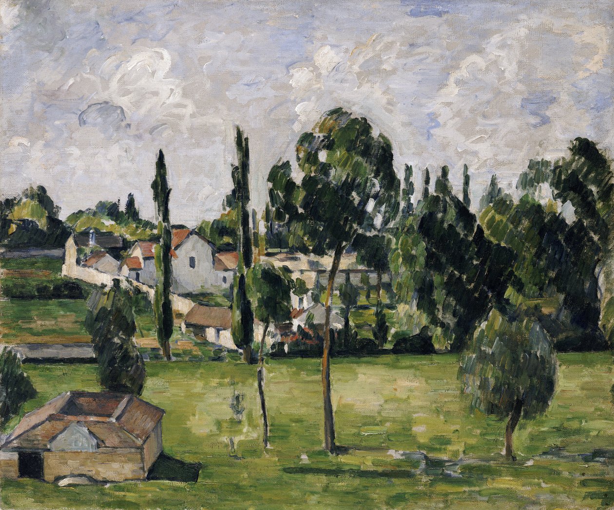 Landskap med vattenlinje, c.1879 av Paul Cézanne