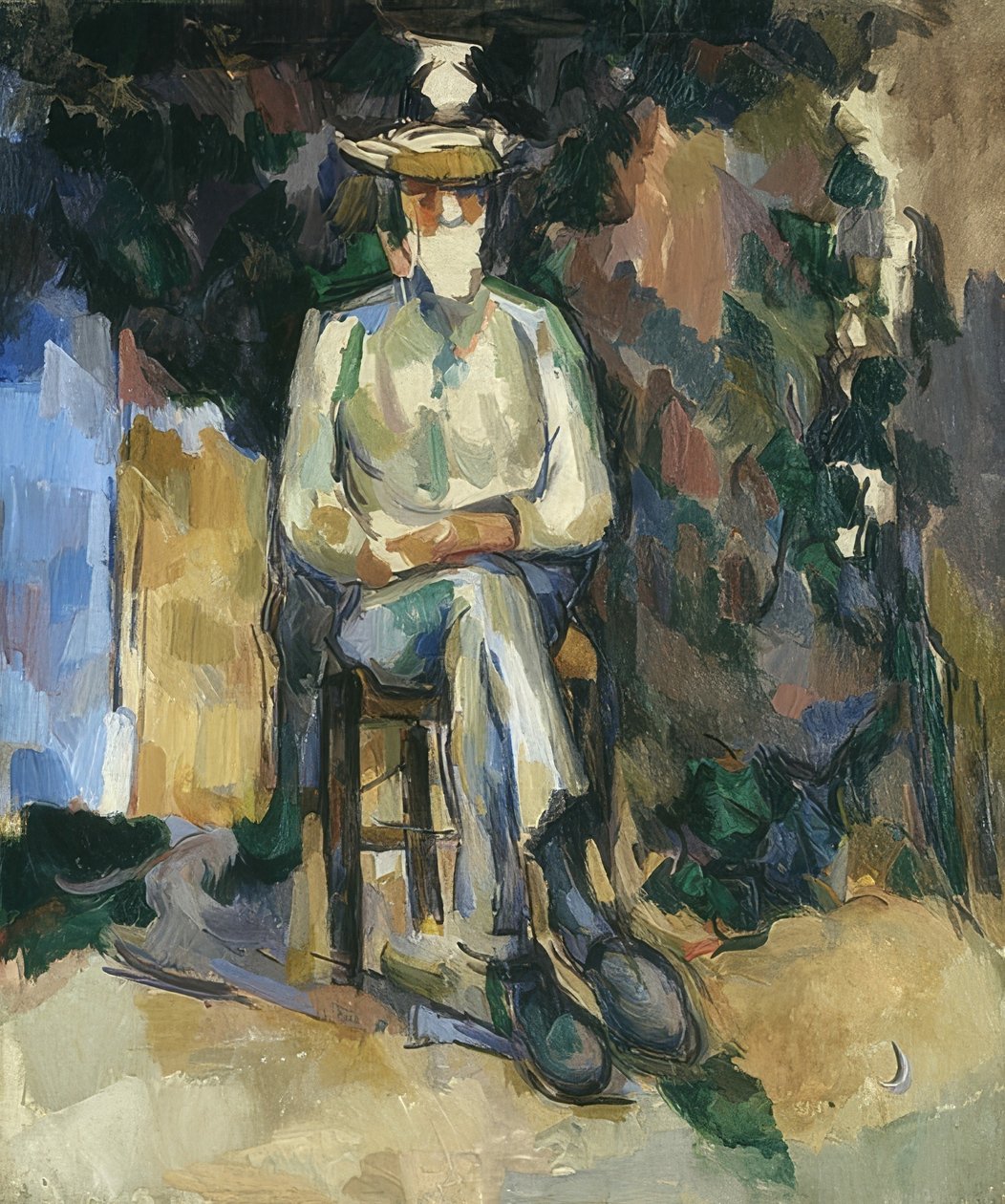 Trädgårdsmästaren Vallier (Der Gärtner Vallier). 1906 av Paul Cézanne