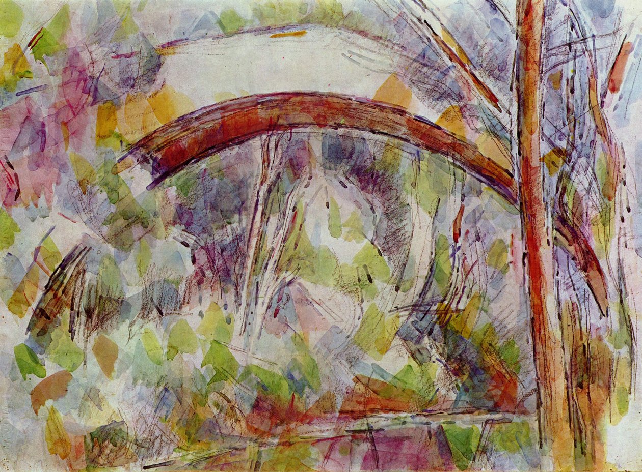 Bron Trois Sautets av Paul Cézanne
