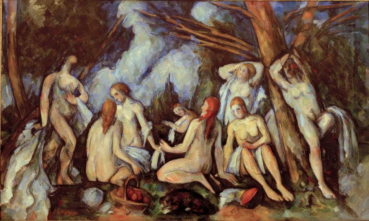 De stora baden av Paul Cézanne