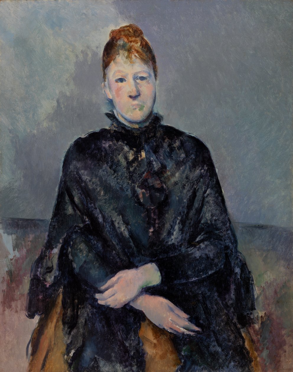 Madame Cézanne (Porträtt av Madame Cézanne) av Paul Cézanne