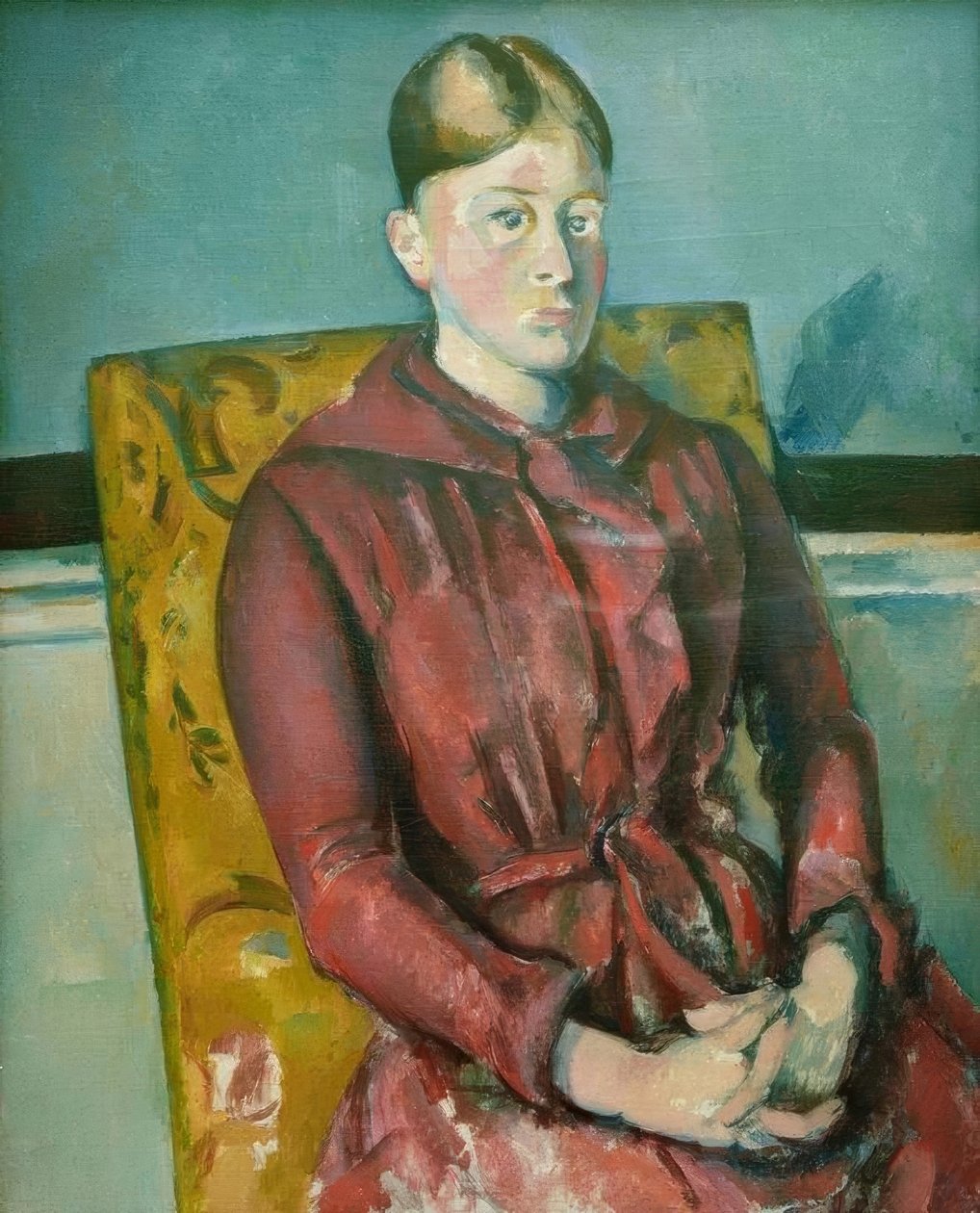 Madame Cézanne i den gula stolen av Paul Cézanne