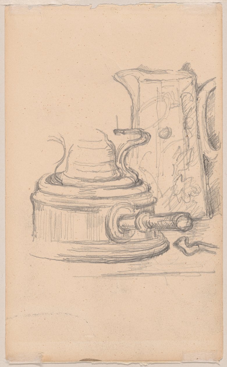 Mjölkkanna och spritkamin av Paul Cézanne