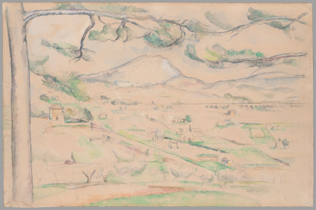Montagne Saint-Victoire (Arc-dalen) av Paul Cézanne