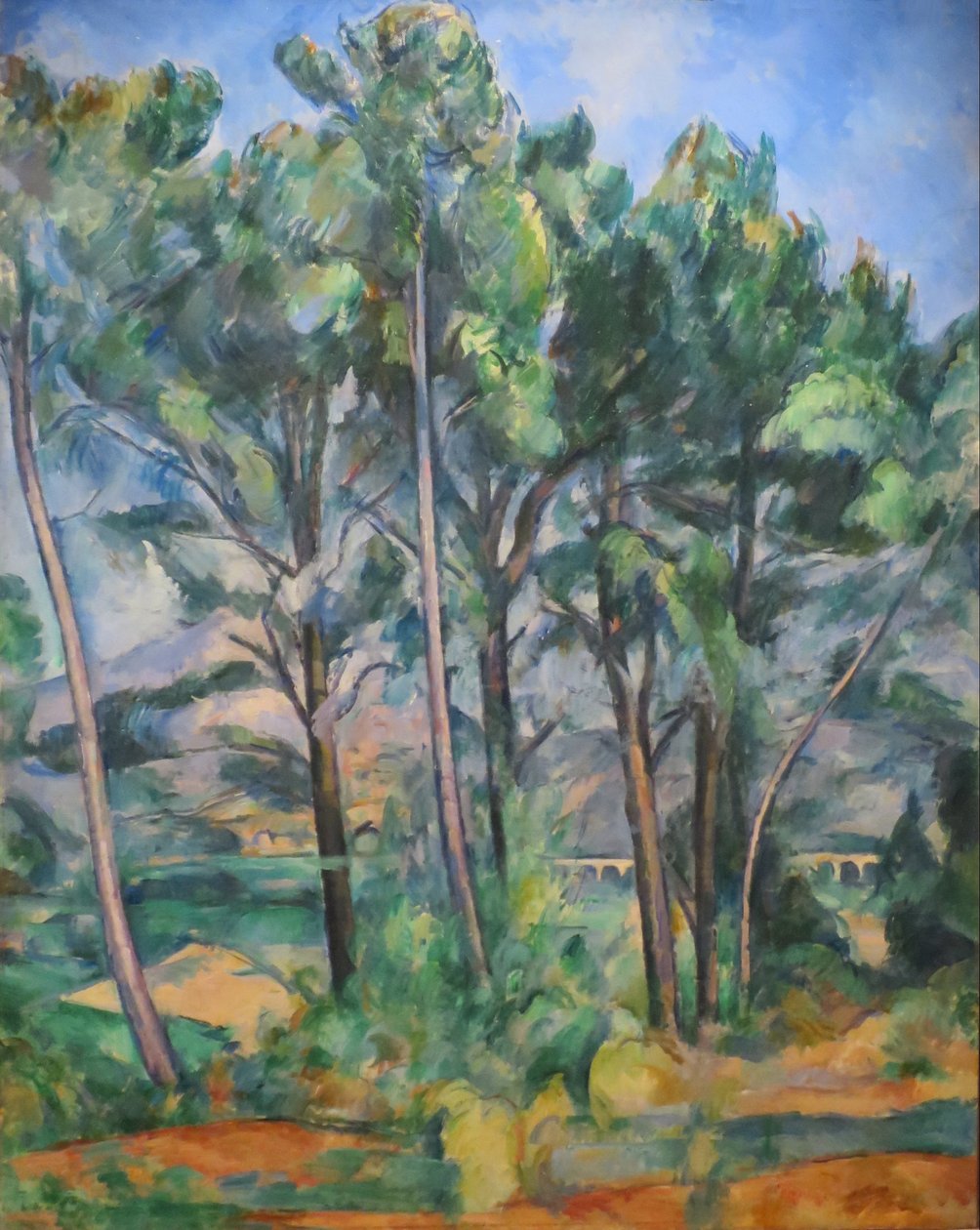 Montagne Sainte-Victoire och Valcrosviadukten av Paul Cézanne