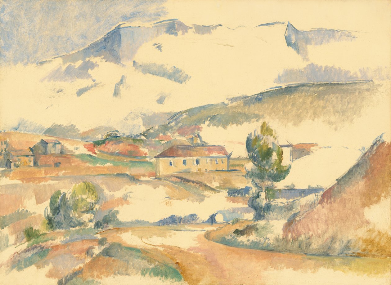 Sainte-Victoire Mountain, från nära Gardanne av Paul Cézanne