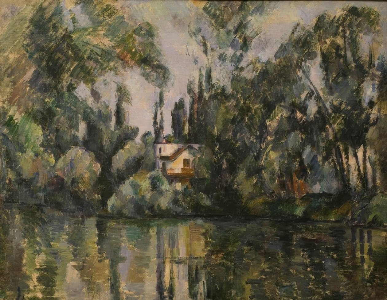 P.Cézanne, hus på stranden av Marne av Paul Cézanne