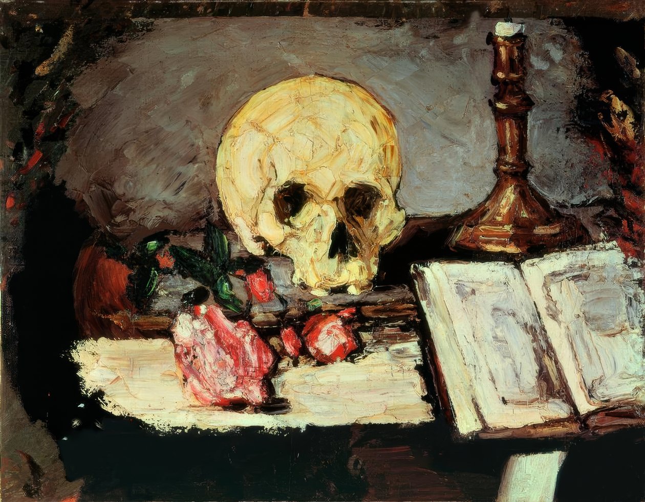 Paul Cézanne, skalle och. Ljus. av Paul Cézanne