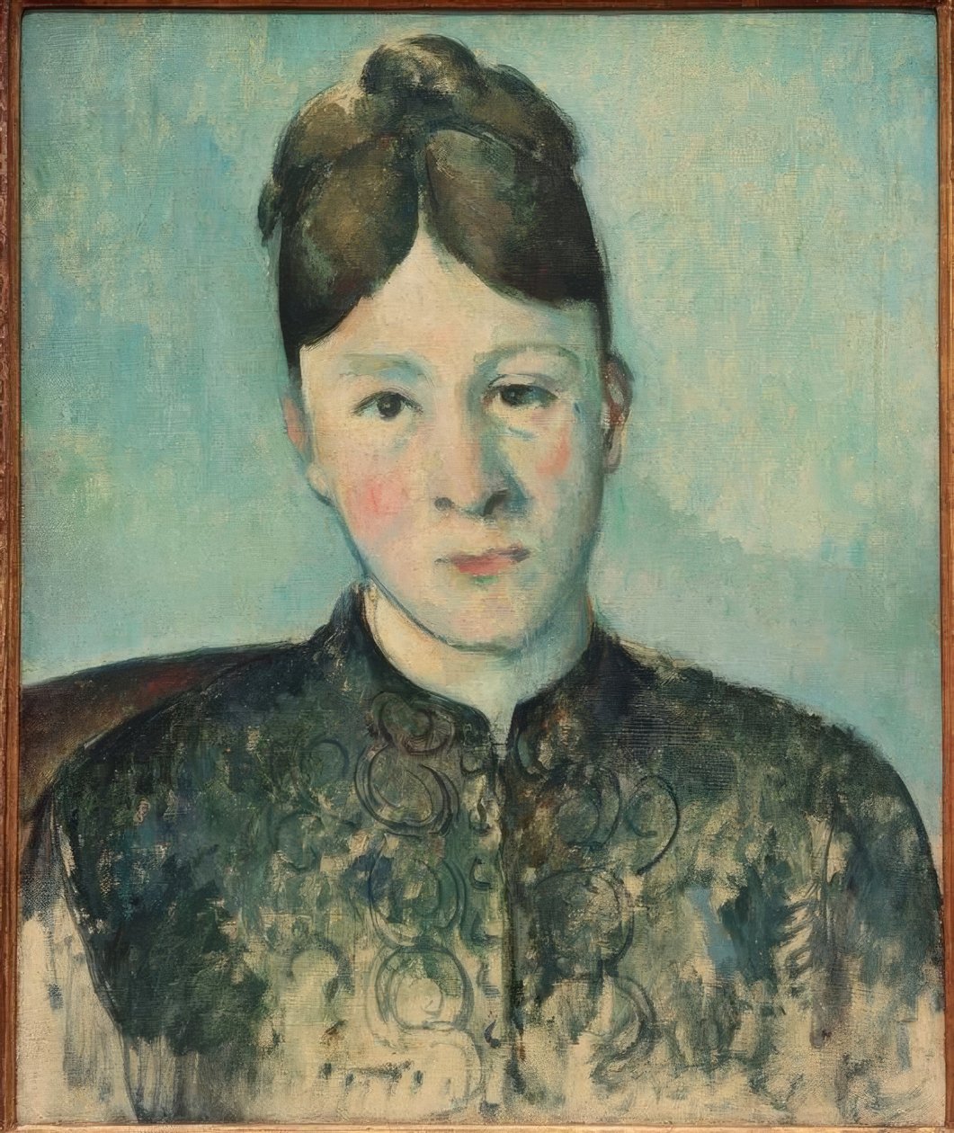Porträtt av Madame Cézanne av Paul Cézanne