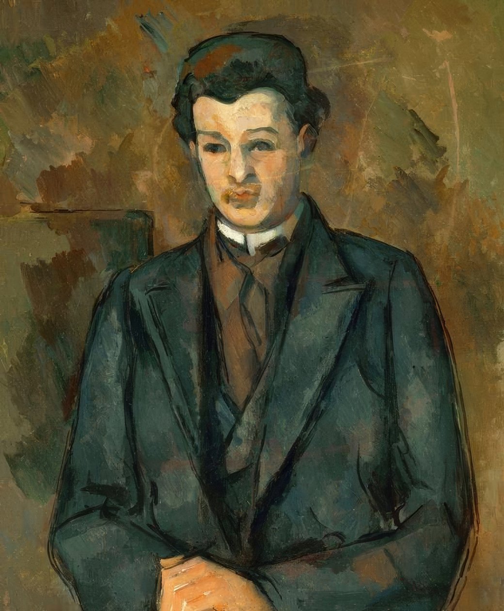 Porträtt av målaren Alfred Hauge av Paul Cézanne