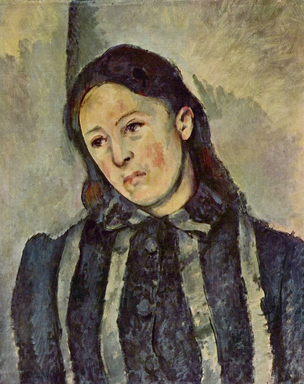 Porträtt av Madame Cézanne av Paul Cézanne