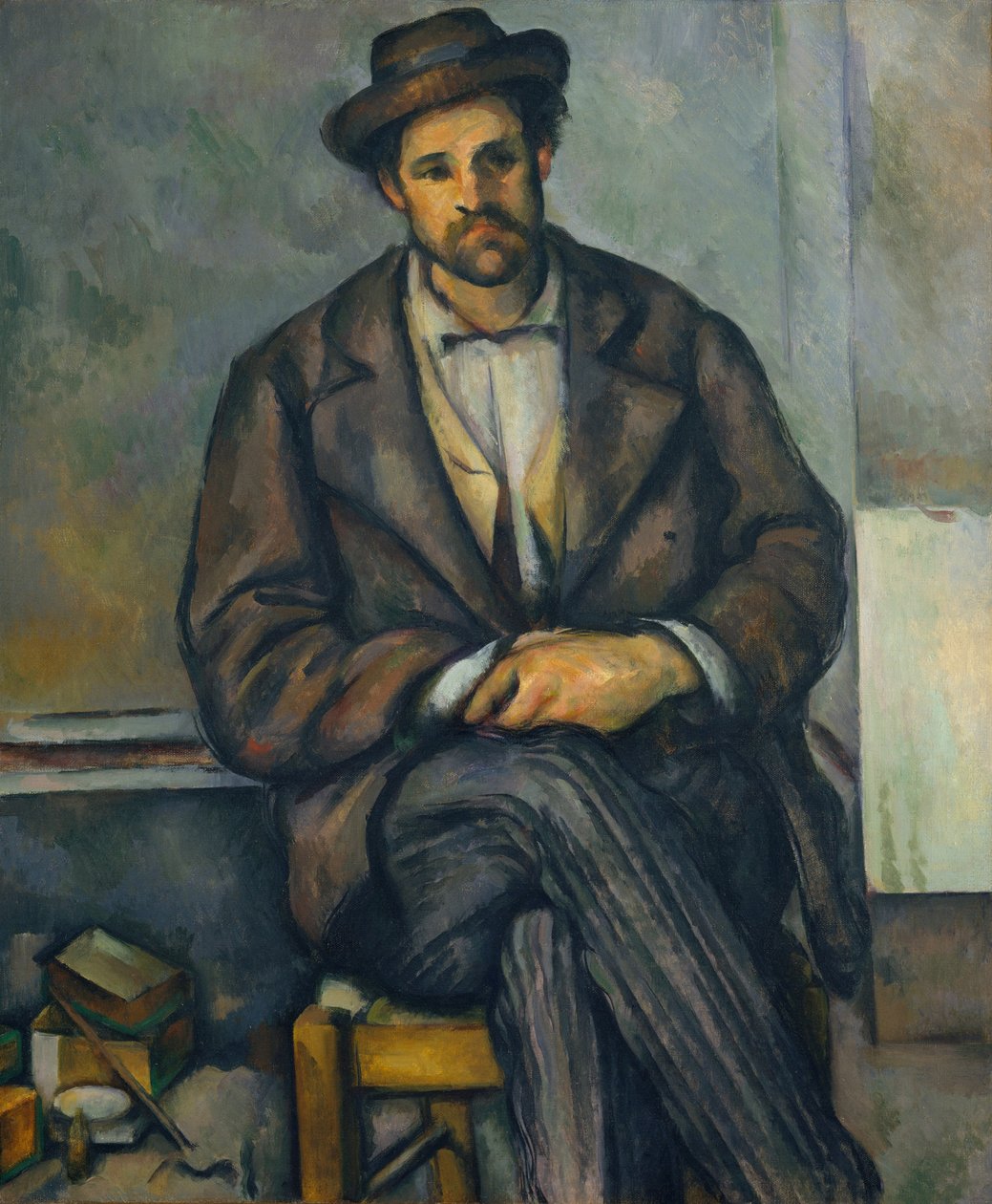 Sittande bonde, c.1892-96 av Paul Cézanne