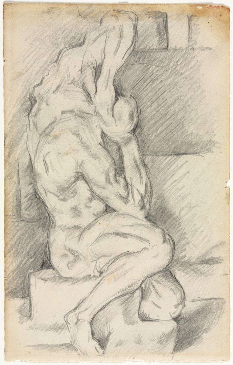 Skiss av anatomisk skulptur recto Sketch of Madame Cézanne verso, 188184. av Paul Cézanne