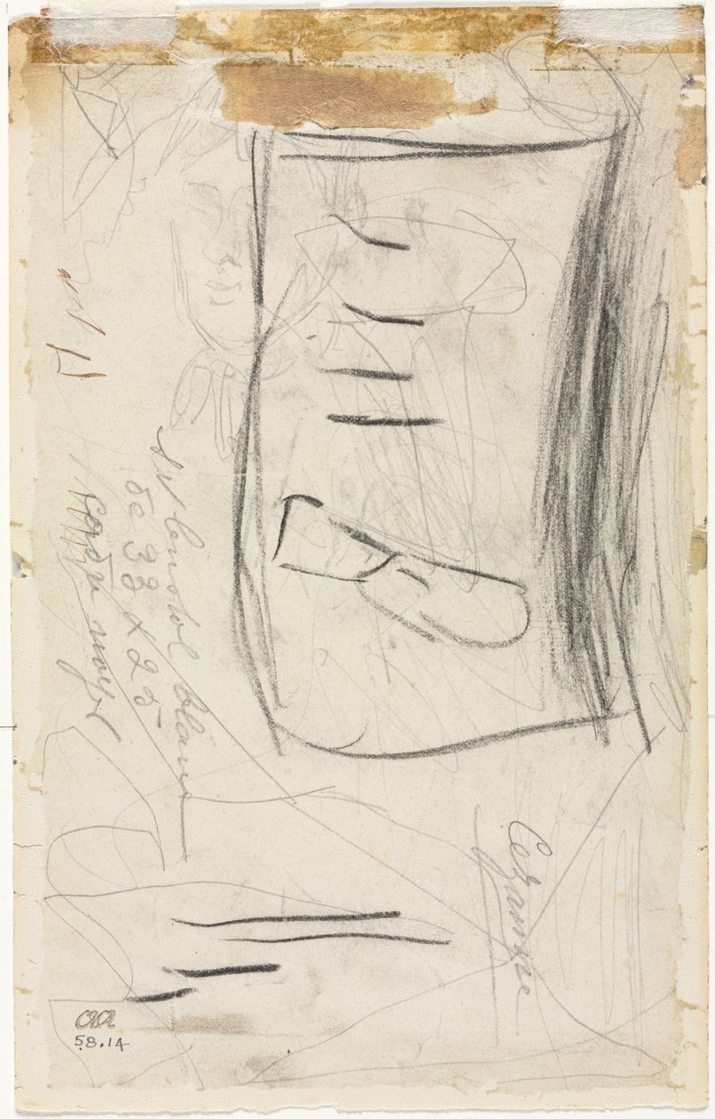 Skiss av Madame Cézanne (verso) av Paul Cézanne