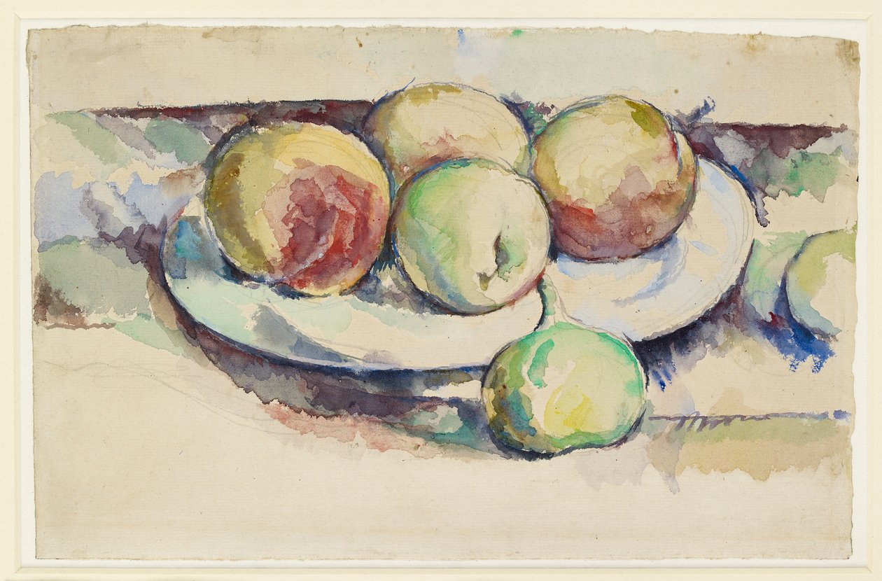 Stilleben av persikor och fikon, sent 1800-tal av Paul Cézanne