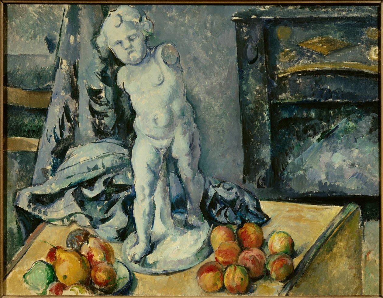 Stilleben med Amor i gipsmålning av Paul Cezanne (1839-1906) 1894 Sön. 0,63x0,81m. Stockholm. Nationalmuseum - Stilleben med gips Amor. Målning av Paul Cezanne (1839-1906) av Paul Cézanne