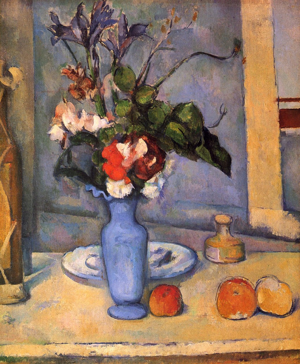 Stilleben med blå vas av Paul Cézanne