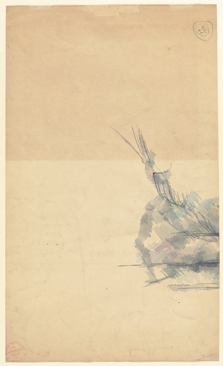 Studie av en sten [verso] av Paul Cézanne