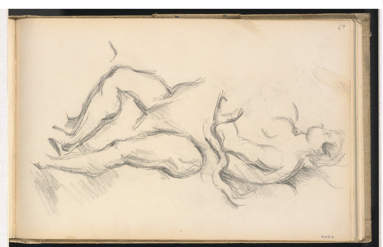 Studie av den allegoriska gestalten av hälsogeniet från Rubens "Födelse av Ludvig XIII i Fontainbleau" av Paul Cézanne