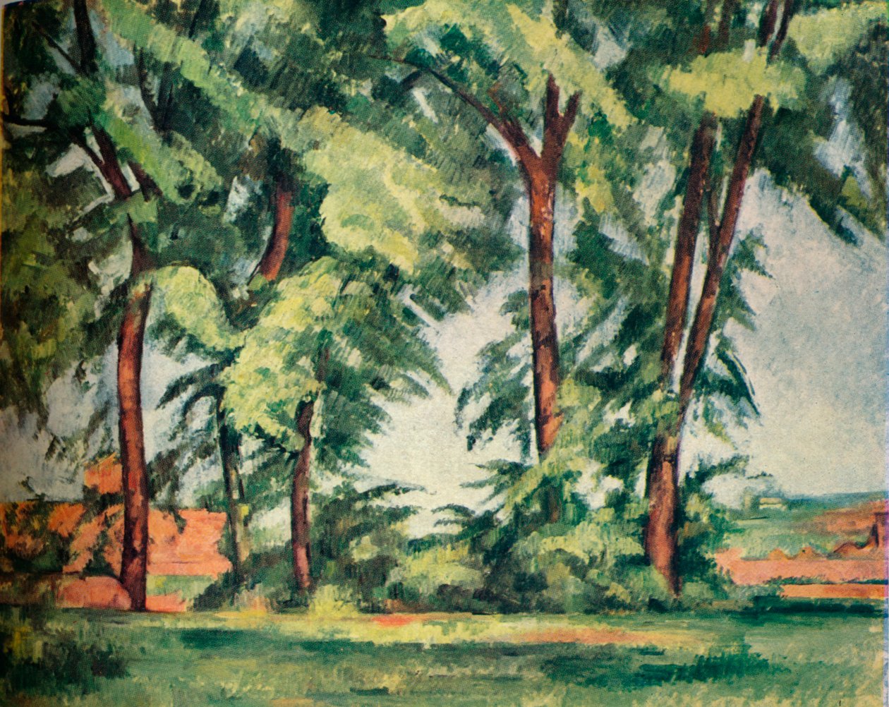 Höga träd vid Jas de Bouffan, c1883, 1929 av Paul Cézanne